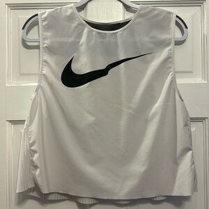 Nike RUN DIVISION TANK TOP PLEATED - white